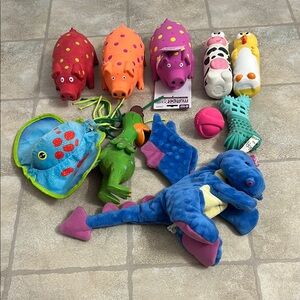 Squeaky Dog Toys Lot